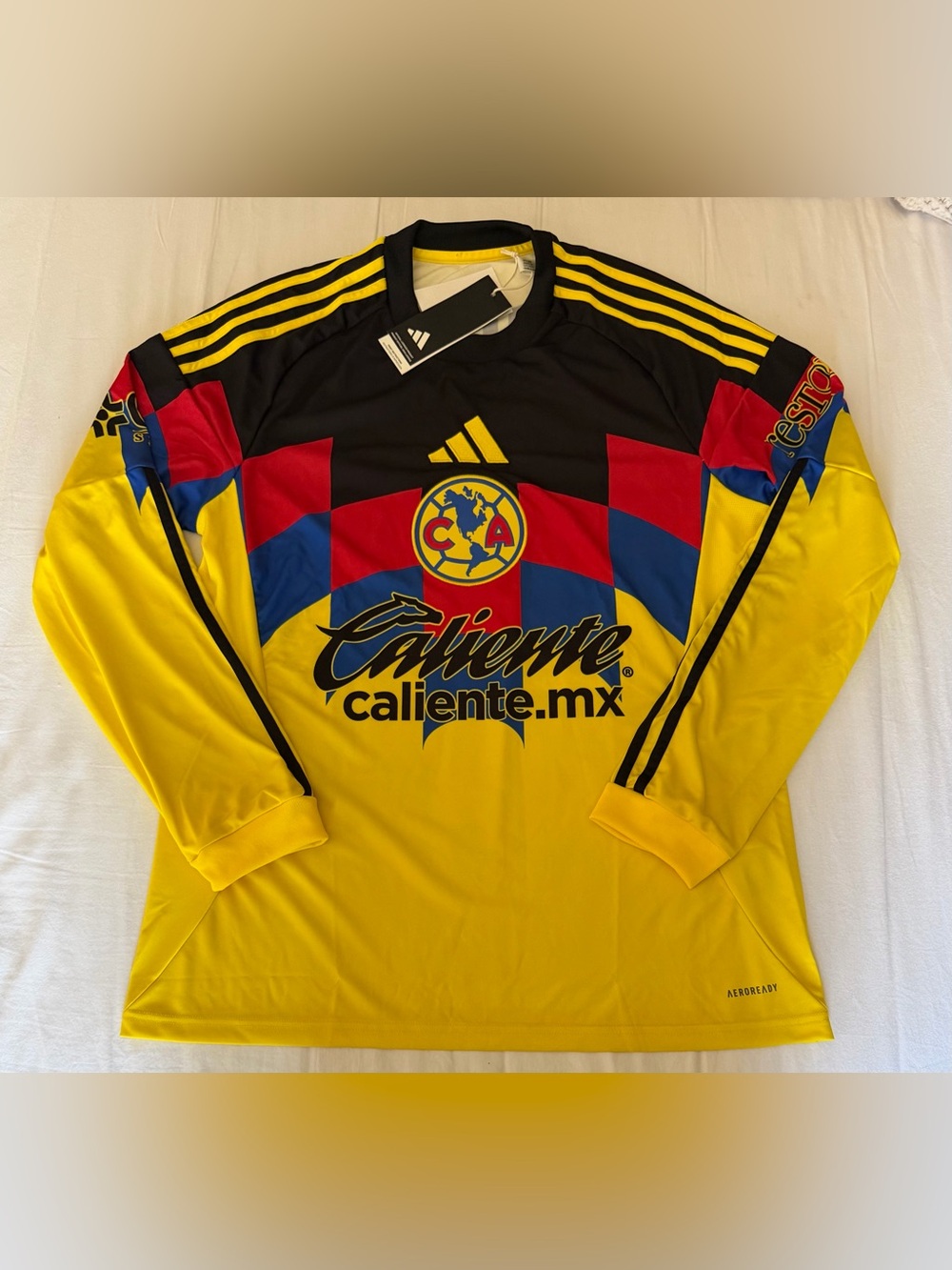 Adidas Club America 2025/26 Long Sleeve Home Soccer Jersey JN8636 Mens Sz: Large